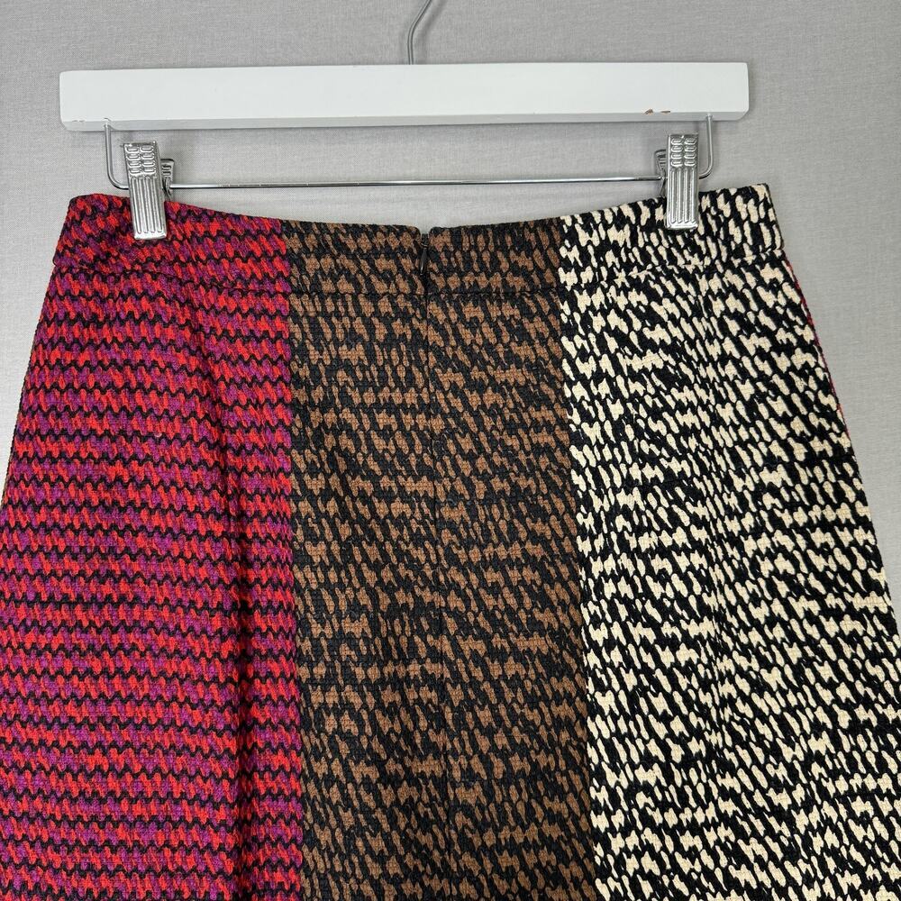 Carlisle Skirt Womens 4 Brown Loom Pattern Tweed A-Line Abstract Office‎ Luxury - Picture 7 of 15